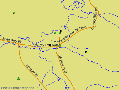 Frewsburg, New York environmental map by EPA