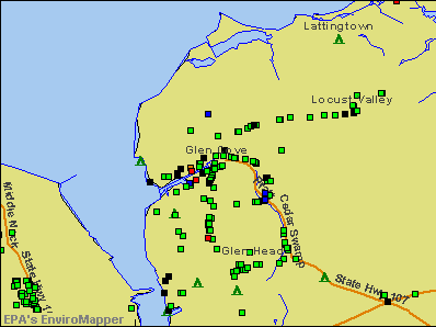 Glen Cove, New York environmental map by EPA
