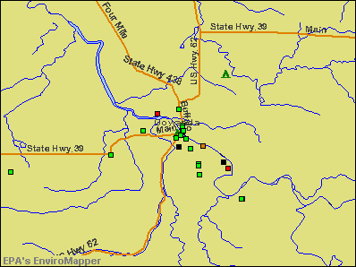 Gowanda, New York environmental map by EPA