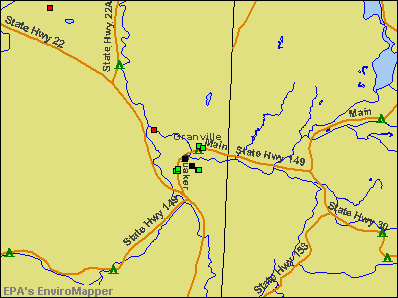 Granville, New York environmental map by EPA