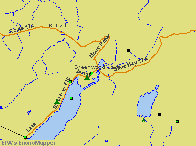 Greenwood Lake, New York environmental map by EPA