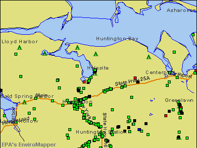 Halesite, New York environmental map by EPA