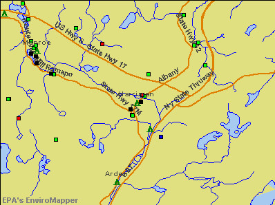 Harriman, New York environmental map by EPA