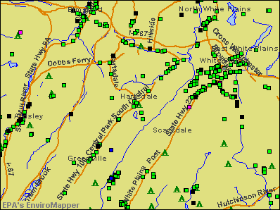 Hartsdale, New York environmental map by EPA