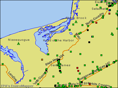Head of the Harbor, New York environmental map by EPA