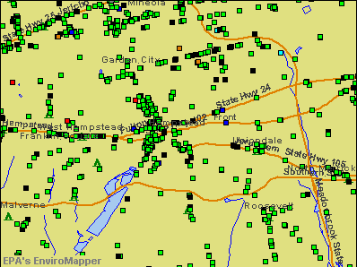 Hempstead, New York environmental map by EPA