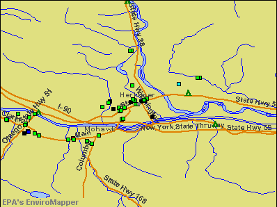 Herkimer, New York environmental map by EPA