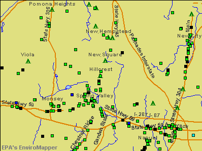 Hillcrest, New York environmental map by EPA