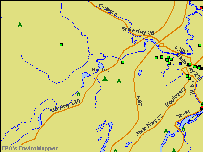 Hurley, New York environmental map by EPA