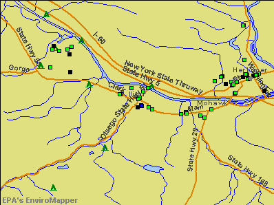 Ilion, New York environmental map by EPA