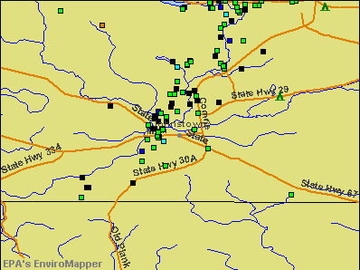 Johnstown, New York environmental map by EPA