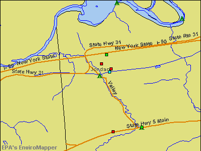 Jordan, New York environmental map by EPA