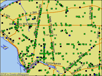 Kenmore, New York environmental map by EPA