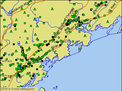 Larchmont, New York environmental map by EPA