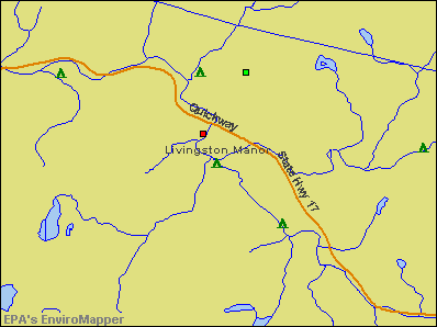 Livingston Manor, New York environmental map by EPA