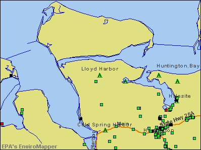 Lloyd Harbor, New York environmental map by EPA