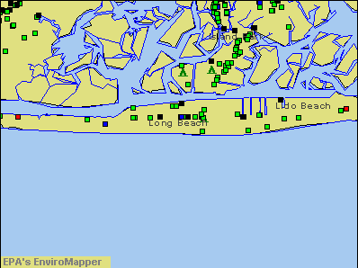 Long Beach, New York environmental map by EPA