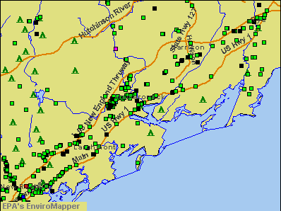 Mamaroneck, New York environmental map by EPA