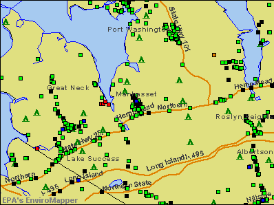 Manhasset, New York environmental map by EPA