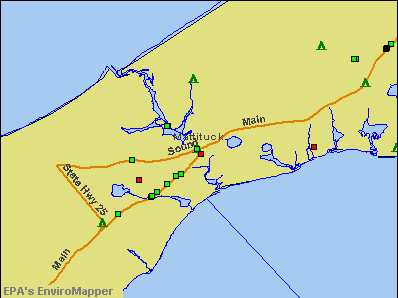 Mattituck, New York environmental map by EPA