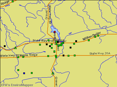 Medina, New York environmental map by EPA
