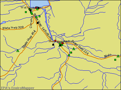 Montour Falls, New York environmental map by EPA