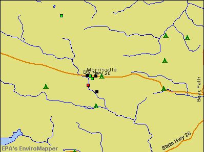 Morrisville, New York environmental map by EPA