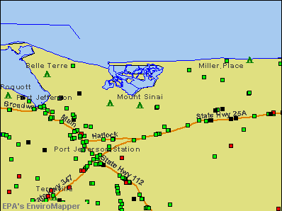 Mount Sinai, New York environmental map by EPA
