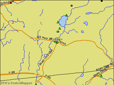Nassau, New York environmental map by EPA