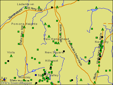 New Hempstead, New York environmental map by EPA
