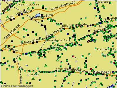 New Hyde Park, New York environmental map by EPA