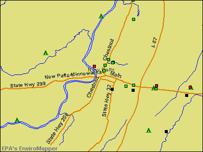 New Paltz, New York environmental map by EPA