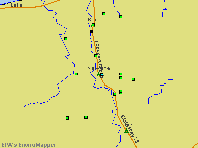 Newfane, New York environmental map by EPA