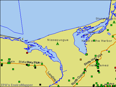 Nissequogue, New York environmental map by EPA