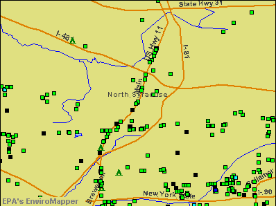 North Syracuse, New York environmental map by EPA