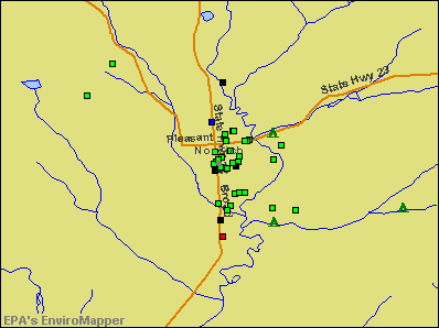 Norwich, New York environmental map by EPA