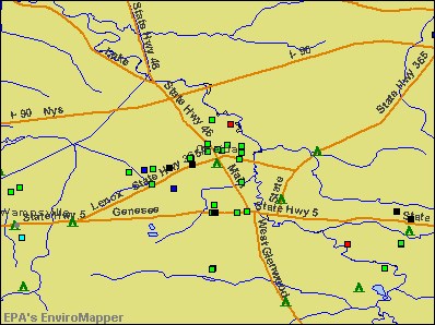 Oneida, New York environmental map by EPA