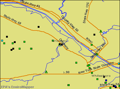 Oriskany, New York environmental map by EPA