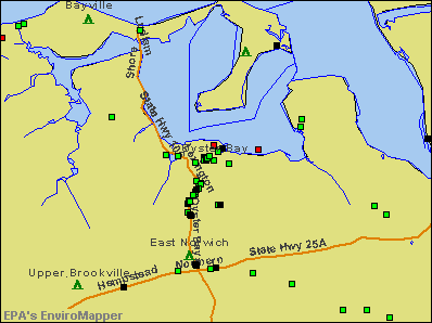 Oyster Bay, New York environmental map by EPA