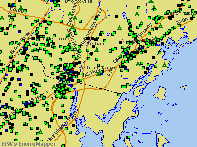Pelham Manor, New York environmental map by EPA