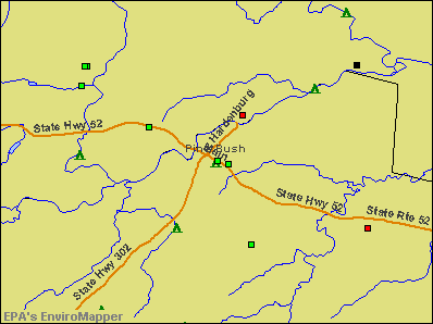 Pine Bush, New York environmental map by EPA