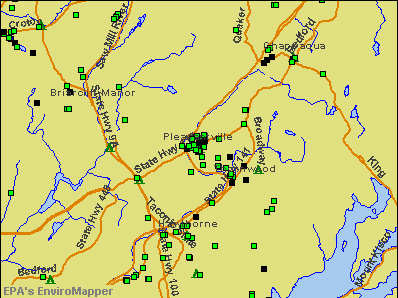 Pleasantville, New York environmental map by EPA