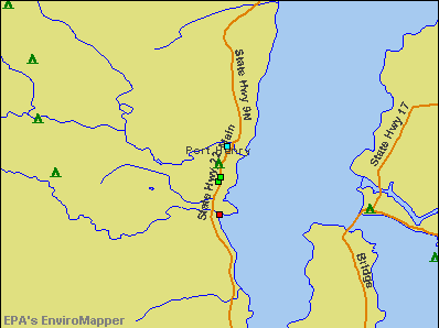 Port Henry, New York environmental map by EPA
