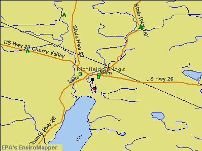 Richfield Springs, New York environmental map by EPA