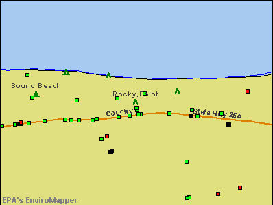 Rocky Point, New York environmental map by EPA
