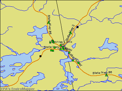 Saranac Lake, New York environmental map by EPA