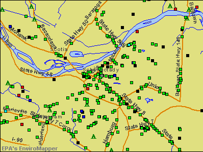 Schenectady, New York environmental map by EPA