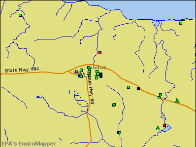 Sodus, New York environmental map by EPA