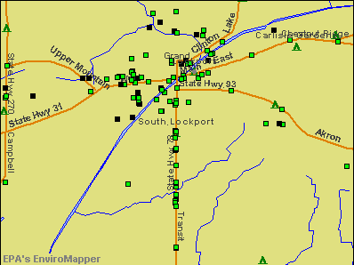 South Lockport, New York environmental map by EPA