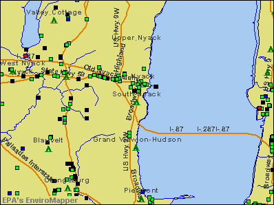South Nyack, New York environmental map by EPA
